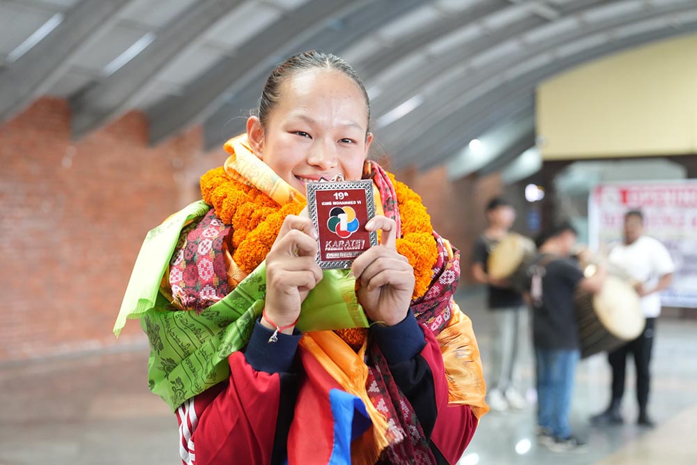 ऐतिहासिक कांस्य पदक विजेता एरिकाको भव्य स्वागत (फोटोफिचर)